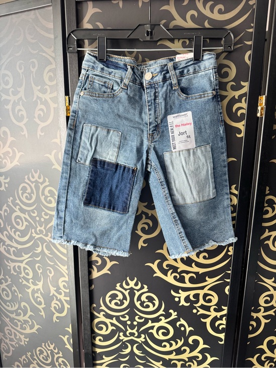 Wallflower Other - Wallflower Patchwork Light and Dark Blue Denim Jorts